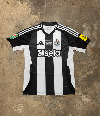 Newcastle United 2022/23 Carabao Cup Final Shirt – Isak #14 – Black & White Stripes – Adidas Replica Jersey