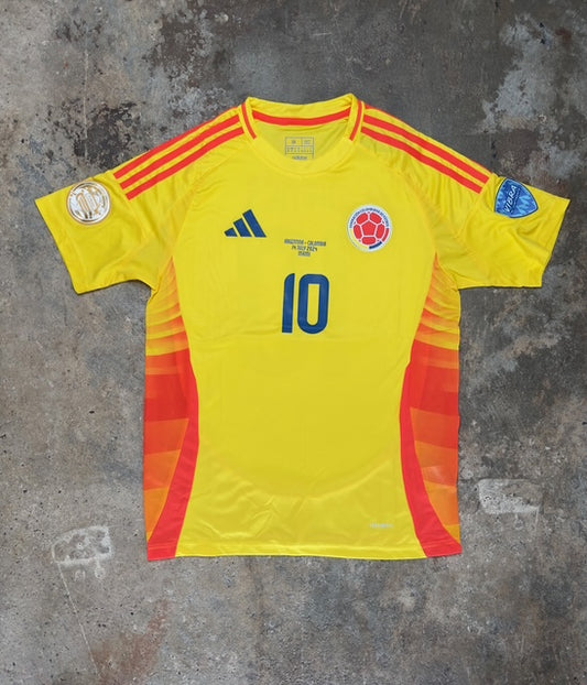 Colombia 2024 Home Shirt James Rodríguez #10 – Copa America Jersey – Yellow Adidas Football Kit