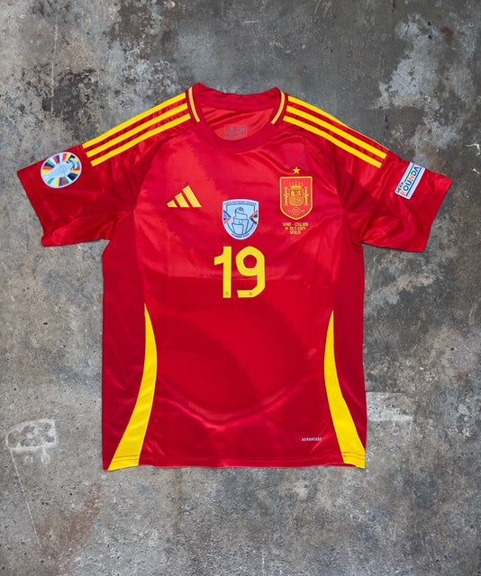Spain 2024/25 Home Jersey Lamine Yamal #19 – Adidas Red Football Shirt | Euro 2024 Replica Kit