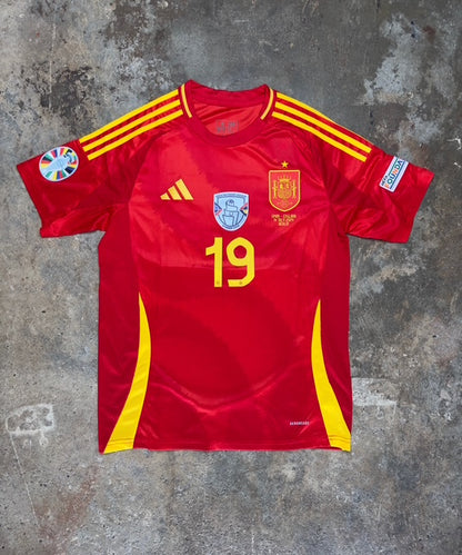 Spain 2024/25 Home Jersey Lamine Yamal #19 – Adidas Red Football Shirt | Euro 2024 Replica Kit