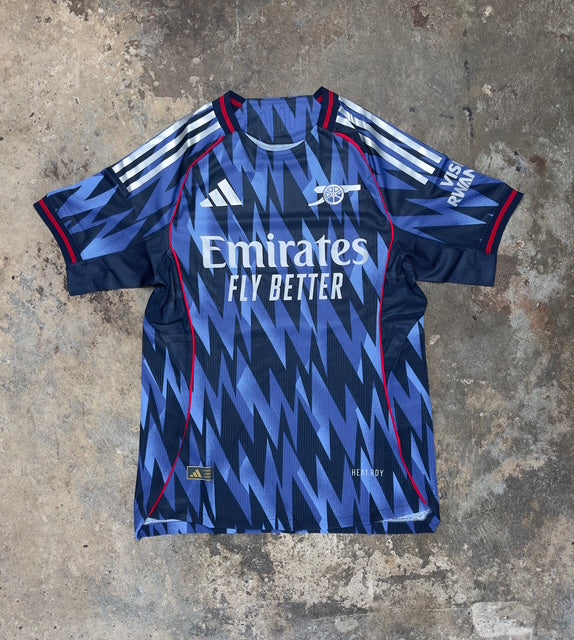 Arsenal 2024/25 Third Concept Jersey – Adidas Blue Lightning Design | Emirates Fly Better Football Shirt | Limited Edition Fan Concept Kit