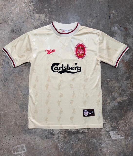 Liverpool 1995/96 Away Retro Shirt Barnes #10 | Vintage Reebok Carlsberg Jersey