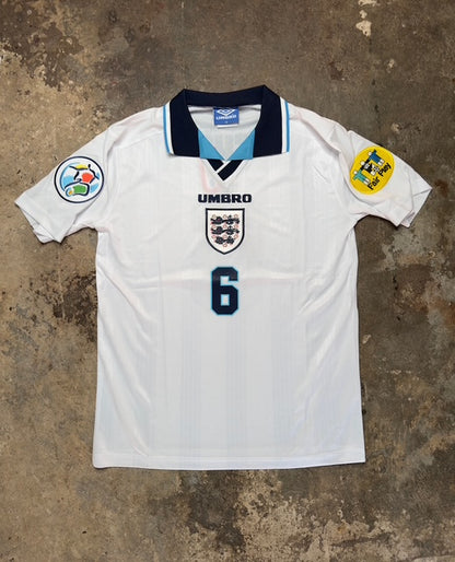England Euro 1996 Home Jersey Southgate #6 – Umbro Retro Football Shirt | Vintage Three Lions 96 Kit | Classic England Fan Edition