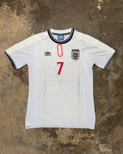 England 2012 Home Jersey Beckham #7 – Umbro White Football Shirt | Three Lions Euro 2012 Kit | Retro England Fan Version