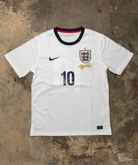 England 2013 Home Shirt Rooney #10 Nike Jersey White 150 Years Anniversary Kit