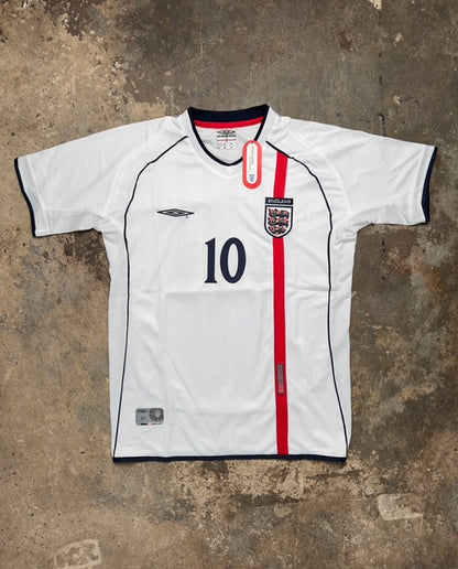 England 2006 Home Shirt Owen #10 Umbro Jersey White Red World Cup