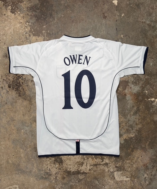 England 2006 Home Shirt Owen #10 Umbro Jersey White Red World Cup