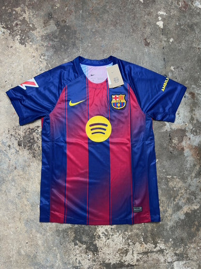 Barcelona 2025/26 Home Jersey | Nike Barça Fan Version | Blue & Red Spotify Kit | 25/26 Season Official Home Shirt | Relaxed Fit Football Top