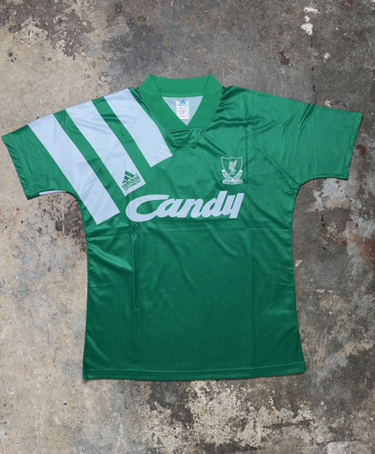 Liverpool 1989/90 Away Retro Shirt Rush #9 | Vintage Adidas Candy Green Jersey