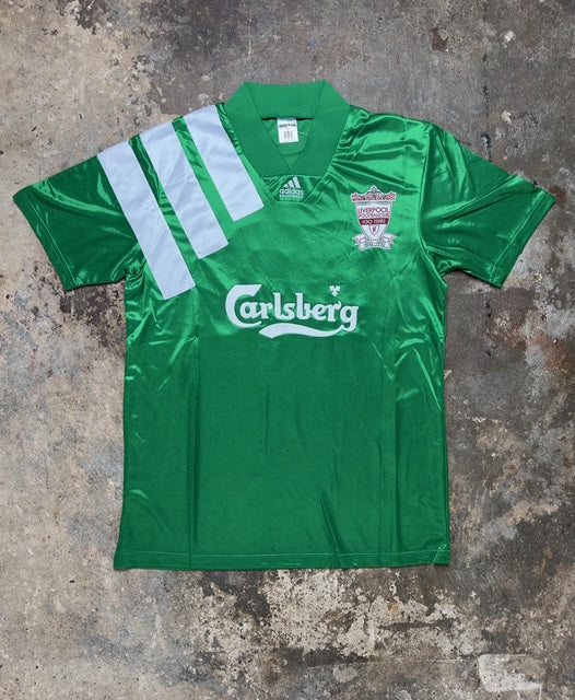 Liverpool 1993/94 Away Retro Shirt Barnes #10 | Vintage Adidas Carlsberg Green Jersey