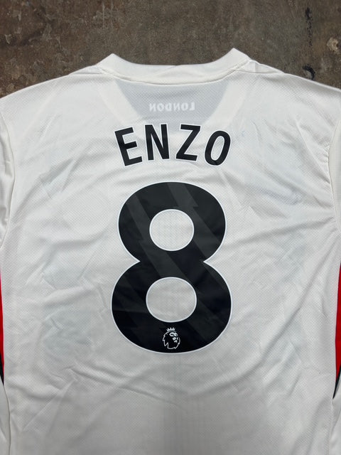 Chelsea FC 25/26 Away Enzo Fernández #8 Jersey | Official White Football Shirt | Nike Dri-Fit Fan Version | Premier League Kit