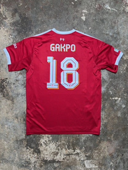 Liverpool FC Home Jersey 2025/26 Gakpo #18 | Adidas UCL Edition | Standard Chartered Sponsor | Men's Football Shirt
