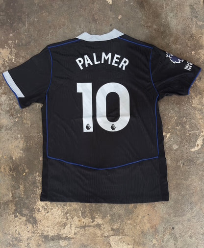 Chelsea FC 25/26 Away Jersey | Cole Palmer #10 | Nike Football Shirt | World Club Cup Badge | Black & Blue Kit