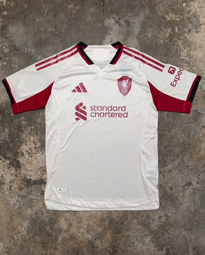 Liverpool 2025/26 Away Player Version Jersey – Adidas HEAT.RDY Football Shirt | 25/26 LFC Authentic Kit | White & Red Elite Match Edition