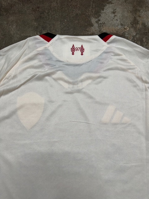 Liverpool 2025/26 Away Player Version Jersey – Adidas HEAT.RDY Football Shirt | 25/26 LFC Authentic Kit | White & Red Elite Match Edition
