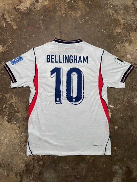 England Home 2026 Player Version – Bellingham #10 – FIFA Qualifiers + “Football Unites the World” Patches – Pro Spec