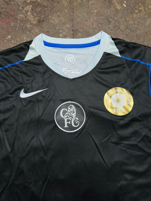 Chelsea 25/26 Current Season Fan Version – “Total 90” Away Style – PALMER 10 – FIFA Club World Champions Badge – Black/Blue