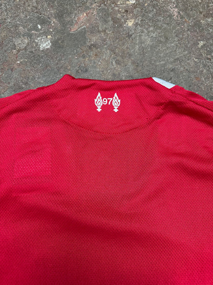 Liverpool 25/26 Home Player Version Jersey – Red – L.F.C. Crest – Standard Chartered Sponsor – 3-Stripes Shoulders